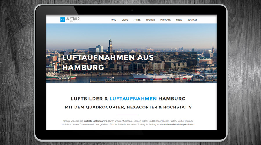 Luftbild Crew - Website SEO - Online Marketing Hamburg